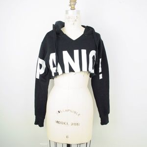 panic at the disco cropped hoodie